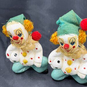 VTG porcelain Happy clowns, soccer player circus